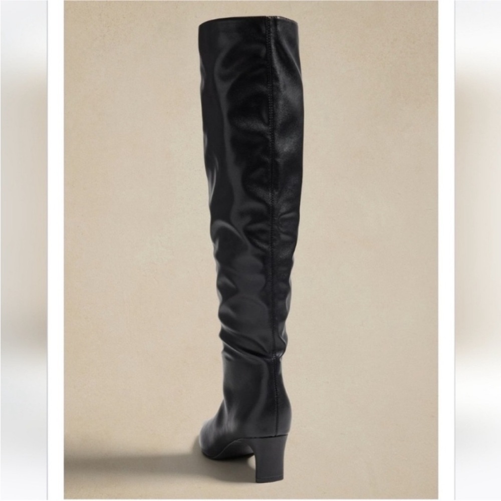 NEW! Banana Republic Black Vegan Tall Slouch Boot - Multiple Sizes - Picture 5 of 12